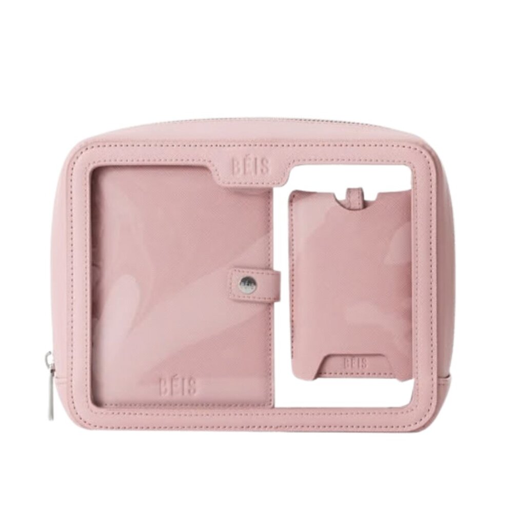 Beis The Passport & Luggage Tag Set  in Atlas Pink